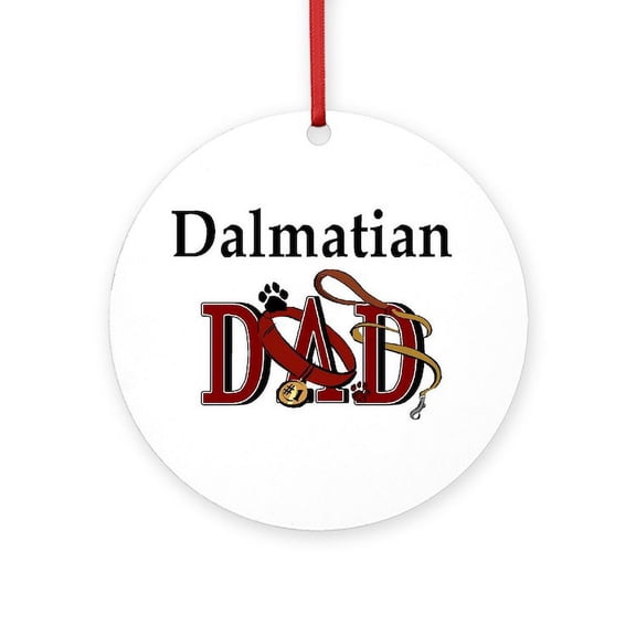 CafePress - Dalmatian Dad - Round Wood Ornament 4"