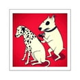 thumbnail image 1 of CafePress - Dalmatian Getting Some Ink Sticker - Square Sticker 3" x 3", 1 of 1