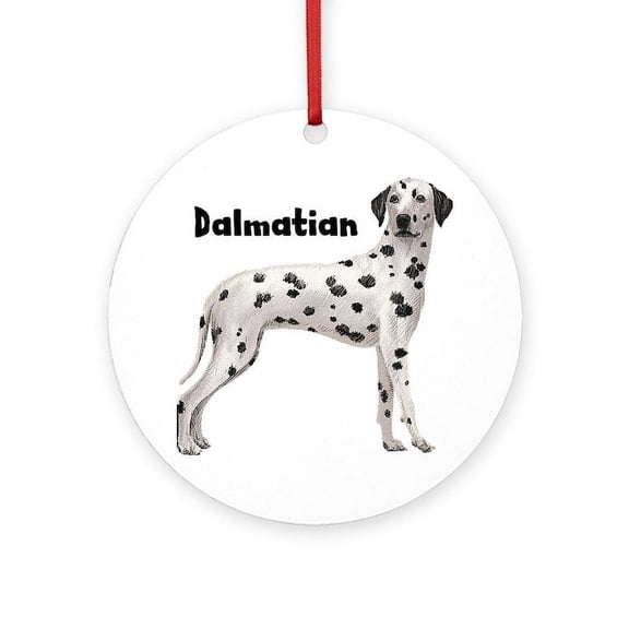CafePress - Dalmatian - Round Wood Ornament 4"