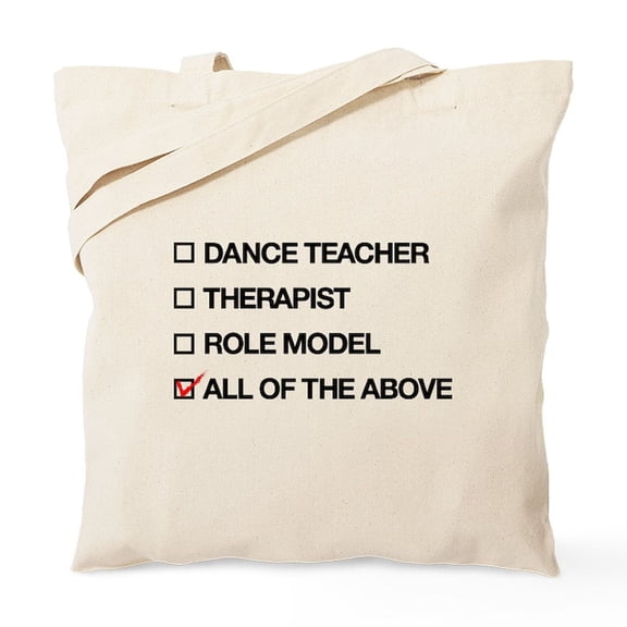 CafePress - Dance Teacher Multiple Choice Tote Bag - Unisex Canvas Tote Bag, Beige, 1-Piece