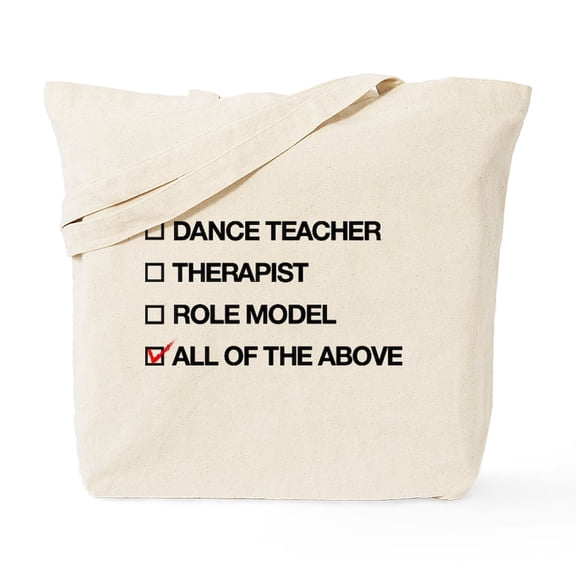 CafePress - Dance Teacher Multiple Choice Tote Bag - Unisex Canvas Tote Bag, Beige, 1-Piece