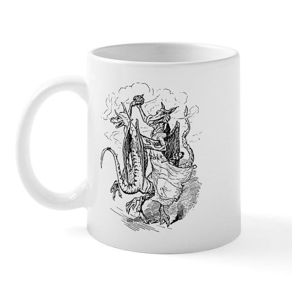 CafePress - Dancing Dragons Mug - 11 oz Ceramic Mug - Novelty Coffee Tea Cup
