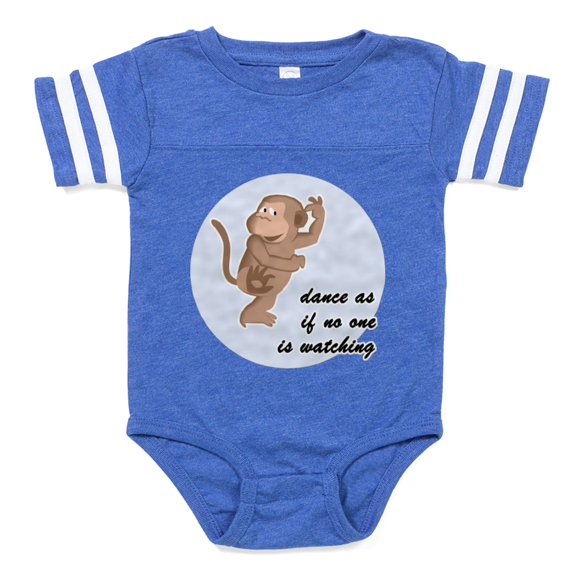 CafePress - Dancing Monkey - Cute Infant Baby Football Bodysuit