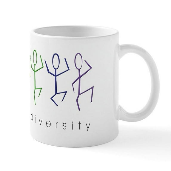 CafePress - Dancing Rainbow Mug - 11 oz Ceramic Mug - Novelty Coffee Tea Cup
