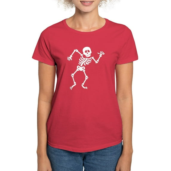 CafePress - Dancing Skeleton Women's Dark T Shirt - Women's Traditional Fit Dark T-Shirt