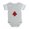 thumbnail image 1 of CafePress - Dancing Strawberry - Cute Infant Baby Football Bodysuit, 1 of 3