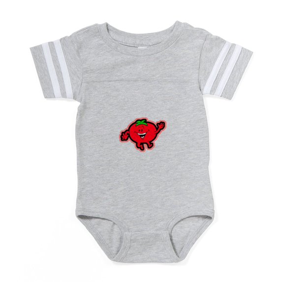 CafePress - Dancing Tomato - Cute Infant Baby Football Bodysuit