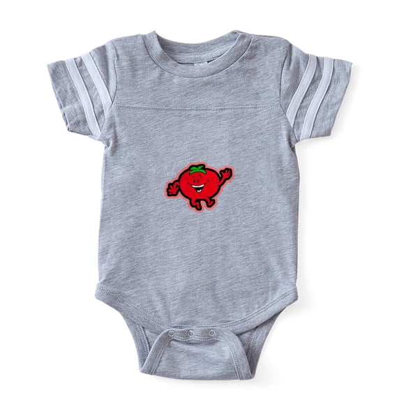 CafePress - Dancing Tomato - Cute Infant Baby Football Bodysuit