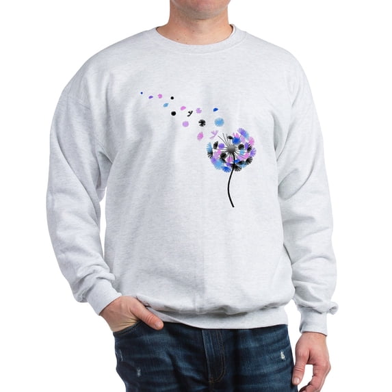 CafePress - Dandelion Rainbow Sweatshirt - Crew Neck Sweatshirt