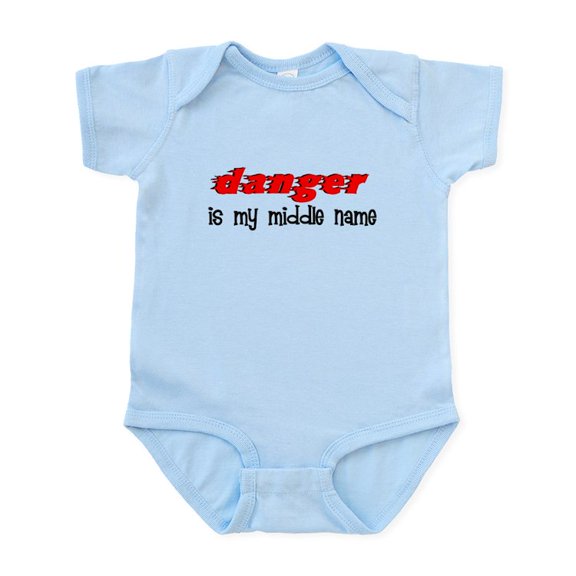 CafePress - Danger Is My Middle Name Infant Bodysuit - Baby Light Bodysuit, Size Newborn - 24 Months
