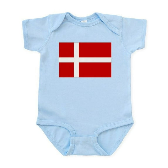 CafePress - Danish Flag Infant Bodysuit - Baby Light Bodysuit, Size Newborn - 24 Months