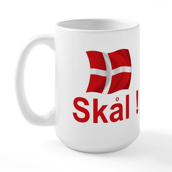 CafePress - Danish Skal Large Mug - 15 oz Ceramic Large White Novelty Mug