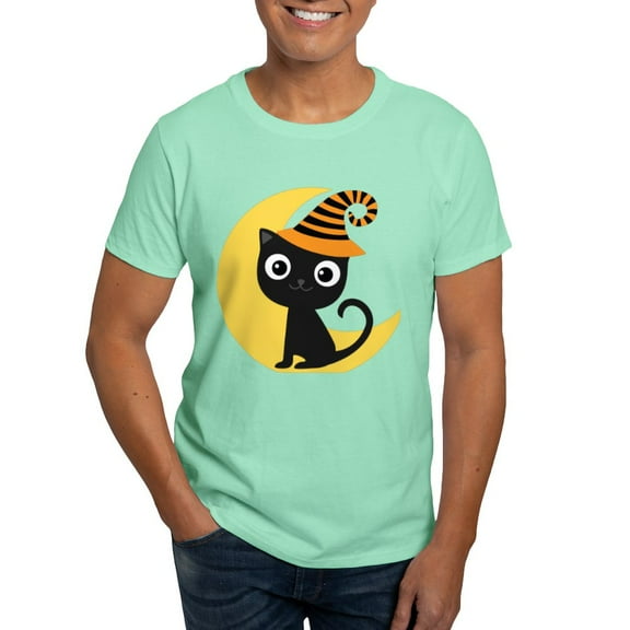 CafePress - Halloween Cat Spooky Men's Value T Shirt - Men's Classic Graphic Cotton T-Shirt