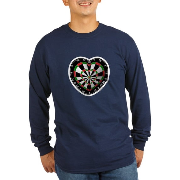 CafePress - Dart Love Long Sleeve Dark T Shirt - Long Sleeve Dark T-Shirt