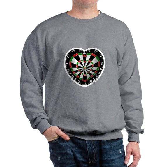 CafePress - Dart Love Sweatshirt - Crew Neck Sweatshirt