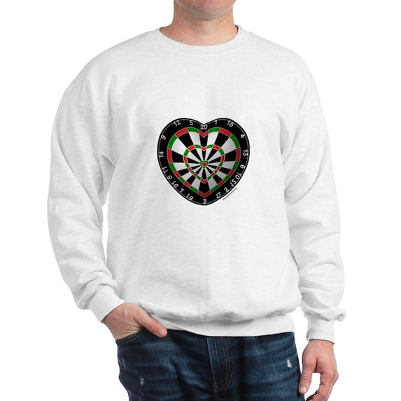 CafePress - Dart Love Sweatshirt - Crew Neck Sweatshirt