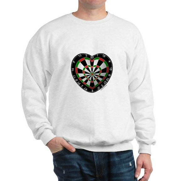 CafePress - Dart Love Sweatshirt - Crew Neck Sweatshirt
