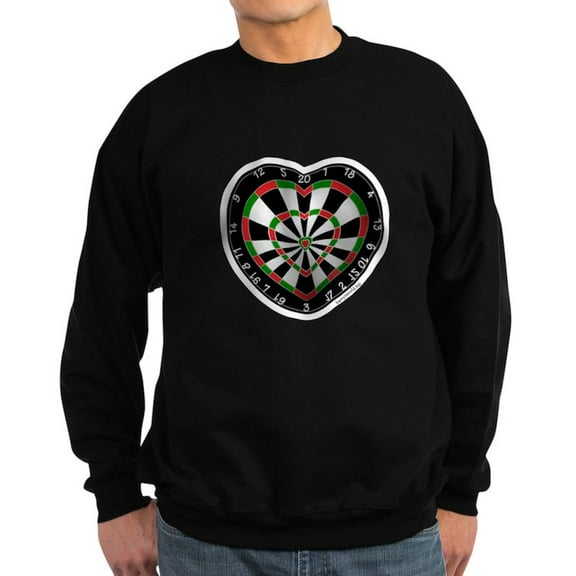 CafePress - Dart Love Sweatshirt (Dark) - Classic Crew Neck Sweatshirt