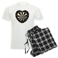 thumbnail image 1 of CafePress - Dart_Love2a Men's Light Pajamas - Men's Light Loose Fit Cotton Pajama Set, 1 of 7