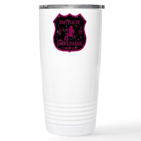 CafePress - Dart Player Diva League Stainless Steel Travel Mug - Insulated Stainless Steel Travel Tumbler 20 oz.