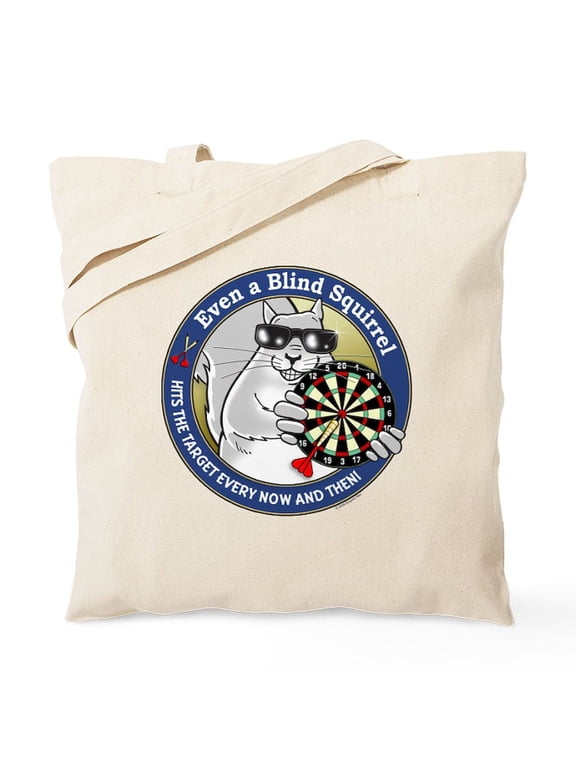 - Darts Blind Squirrel Tote Bag - Unisex Canvas Tote Bag, Beige, 1-Piece