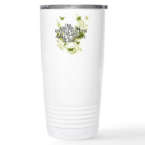 CafePress - Darwin Noble Animals And Floral Stainless Steel - Insulated Stainless Steel Travel Tumbler 20 oz.