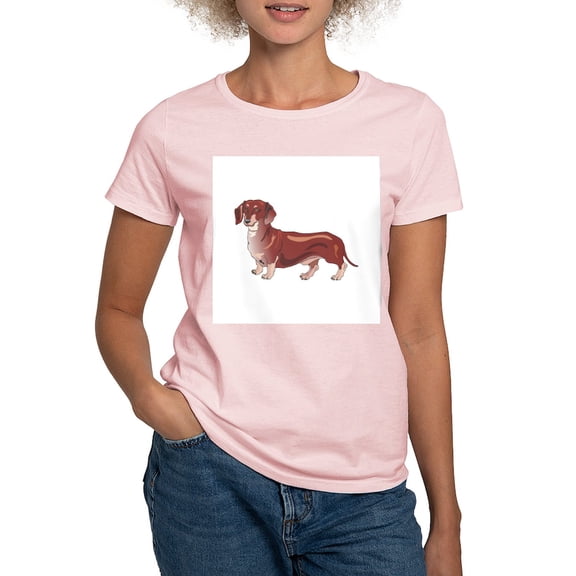 CafePress - Daschund Women's Pink T Shirt - Women's Classic T-Shirt