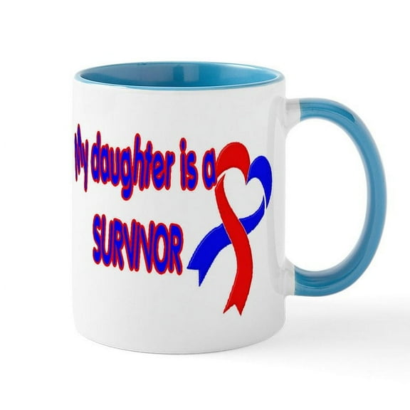 CafePress - Daughter CHD Survivor Mug - 11 oz Ceramic Mug - Novelty Coffee Tea Cup