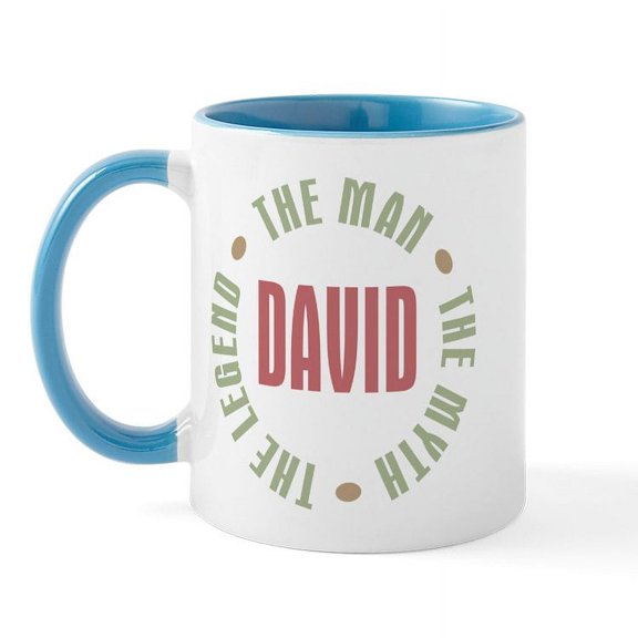 CafePress - David Man Myth Legend Mug - 11 oz Ceramic Mug - Novelty Coffee Tea Cup