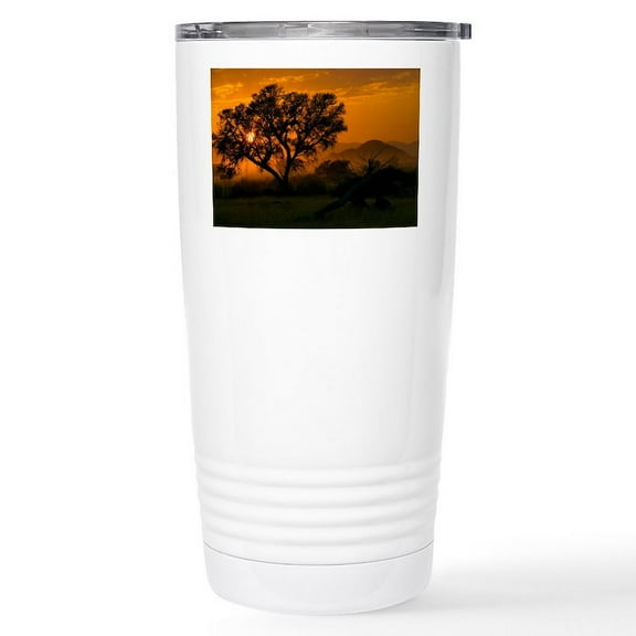 CafePress - Dawn Over Namibian Landscape Stainless Steel Tra - Insulated Stainless Steel Travel Tumbler 20 oz.