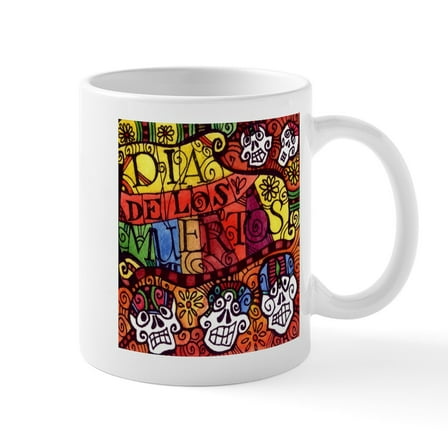 CafePress - Day Of The Dead Skulls Mugs - 11 oz Ceramic Mug - Novelty Coffee Tea Cup