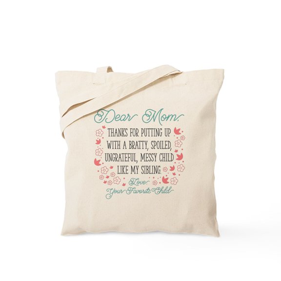 CafePress - Dear Mom Tote Bag - Unisex Canvas Tote Bag, Beige, 1-Piece