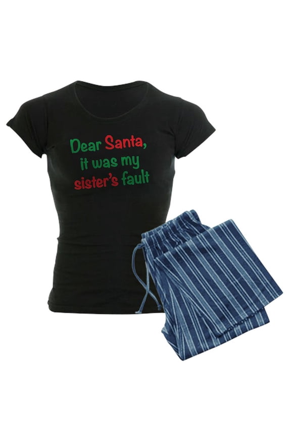 - Dear Santa, It Was My Sister’S Fault - Women's Dark Pajamas