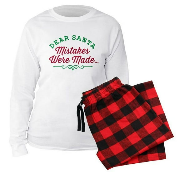 CafePress - Dear Santa Mistakes Were Made - Women's Long Sleeve Relaxed Fit Cotton Light Pajama Set