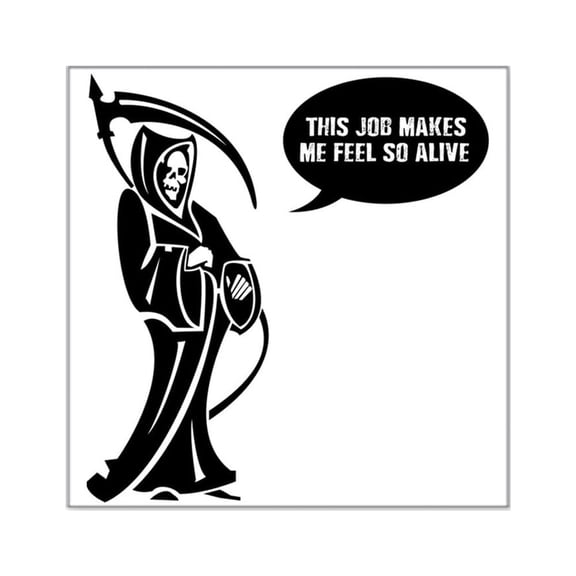 CafePress - Death Feels Alive Sticker - Square Sticker 3" x 3"