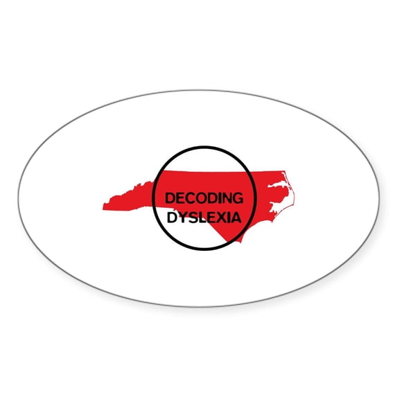CafePress - Decoding Dyslexia NC Sticker - Sticker (Oval)