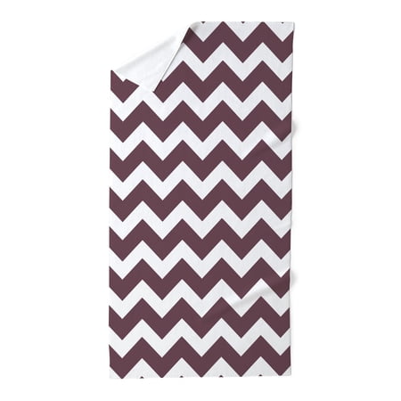 CafePress - Deep Brown Chevron Pattern - Large Beach Towel, Soft 30"x60" Towel with Unique Design