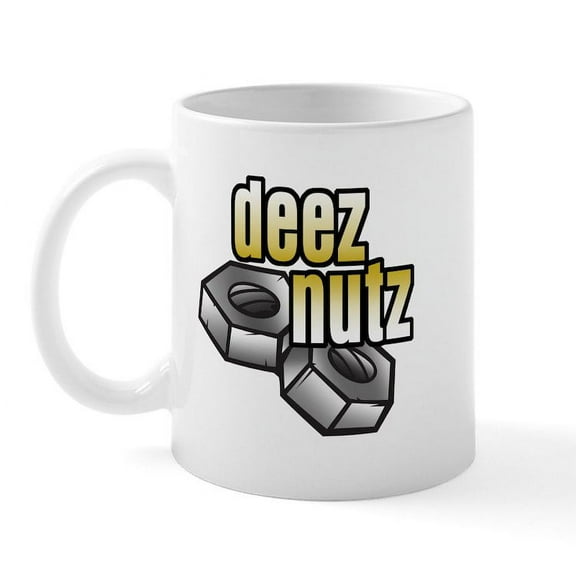 CafePress - Deez Nutz Mug - 11 oz Ceramic Mug - Novelty Coffee Tea Cup