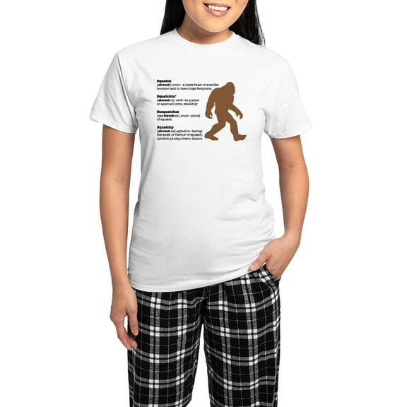 CafePress - Definition Of Bigfoot Women's Light Pajamas - Women's Short Sleeve Print T-Shirt and Pants Light Cotton Pajama Set