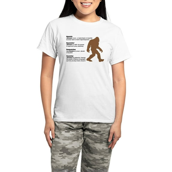 CafePress - Definition Of Bigfoot Women's Light Pajamas - Women's Short Sleeve Print T-Shirt and Pants Light Cotton Pajama Set