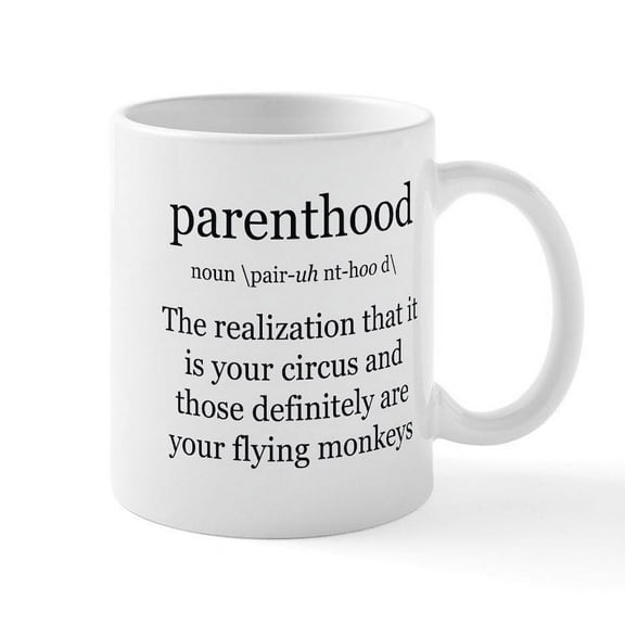 CafePress - Definition Of Parenthood Mugs - 11 oz Ceramic Mug - Novelty Coffee Tea Cup
