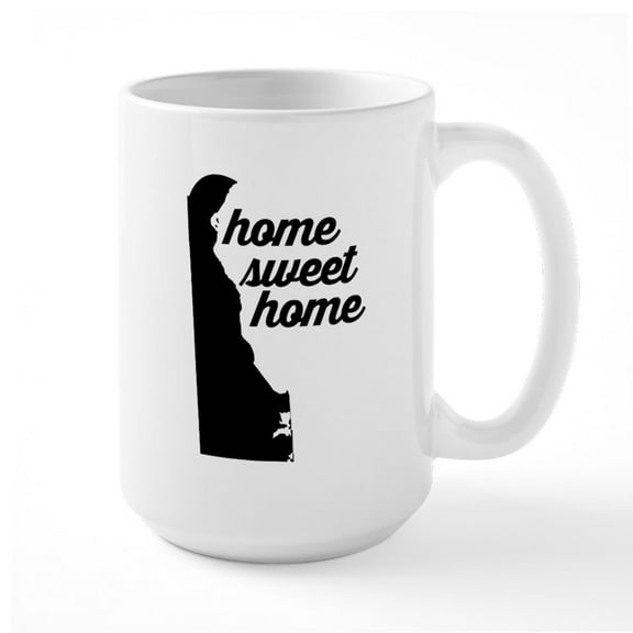 CafePress - Delaware Home Sweet Home - 15 oz Ceramic Large White Novelty Mug