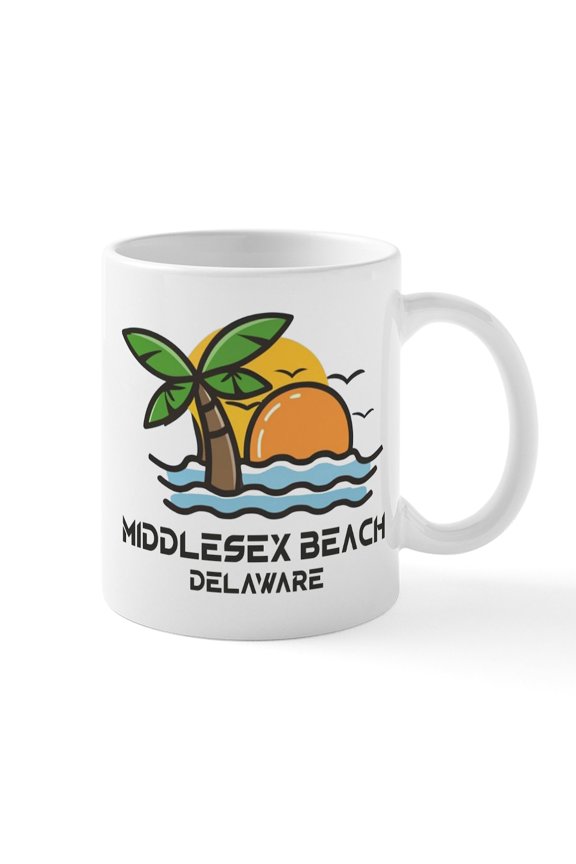 - Delaware Middlesex Beach Mugs - 11 oz Ceramic Mug - Novelty Coffee Tea Cup