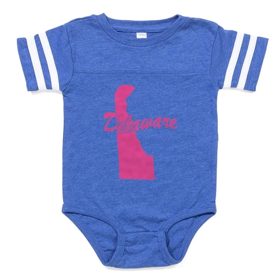CafePress - Delaware_Pk - Cute Infant Baby Football Bodysuit