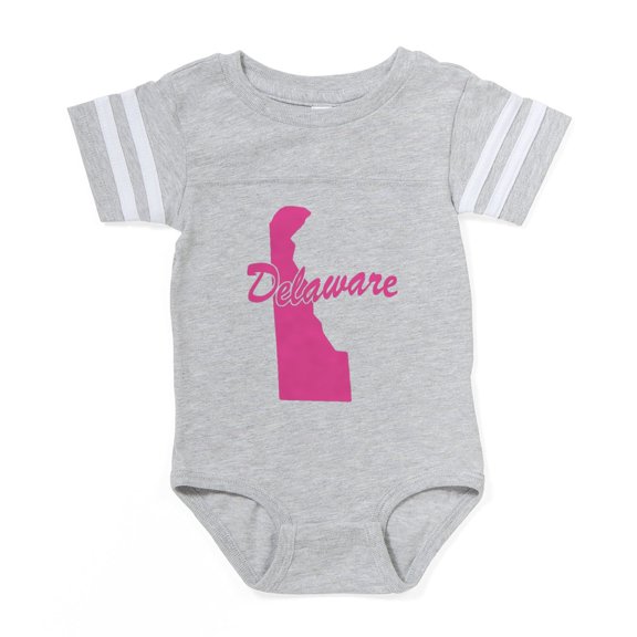 CafePress - Delaware_Pk - Cute Infant Baby Football Bodysuit