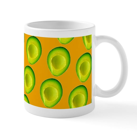 CafePress - Delish Avocado Delia's Fave Mugs - 11 oz Ceramic Mug - Novelty Coffee Tea Cup