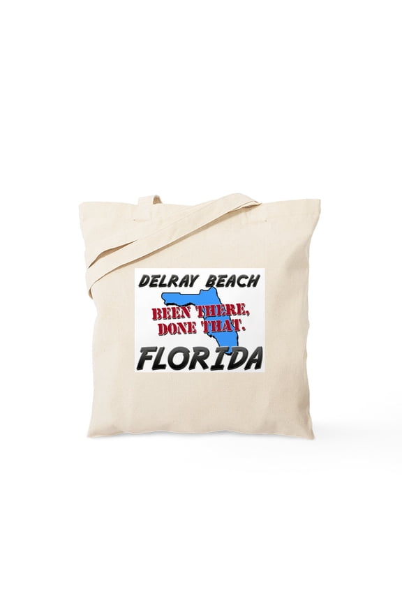 - Delray Beach Florida Been There, Done That Tote - Unisex Canvas Tote Bag, Beige, 1-Piece