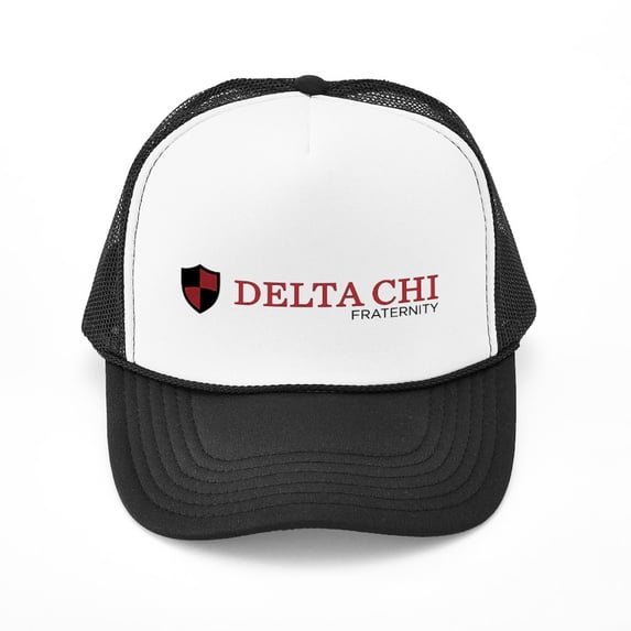 CafePress - Delta Chi Black And Red Fraternity Logo - Adjustable Unisex Printed Trucker Hat with Mesh Back