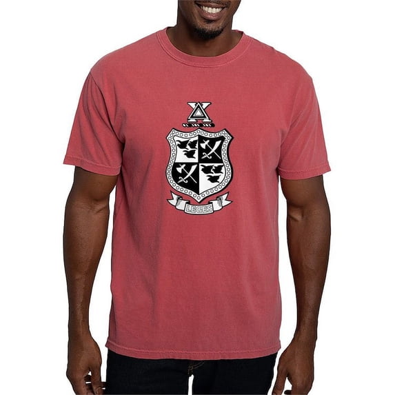 CafePress - Delta Chi Black And White Coat Of Arms T Shirt - Mens Comfort Colors Shirt