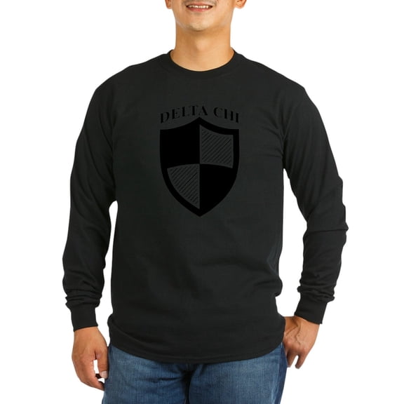 CafePress - Delta Chi Black Icon Long Sleeve T Shirt - Long Sleeve Dark T-Shirt